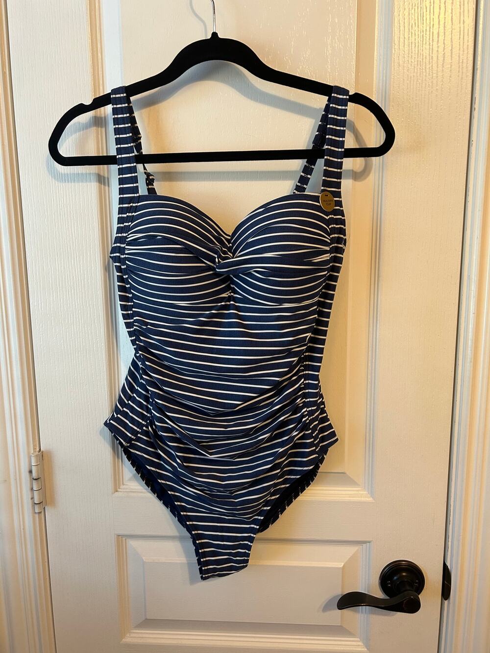 Niptuck Navy & White Striped Size 8 One Piece